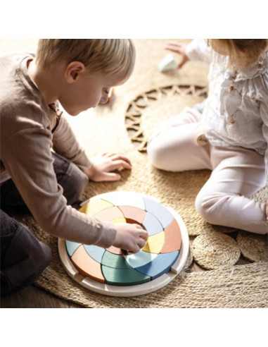 Puzzel wiel safari kleuren