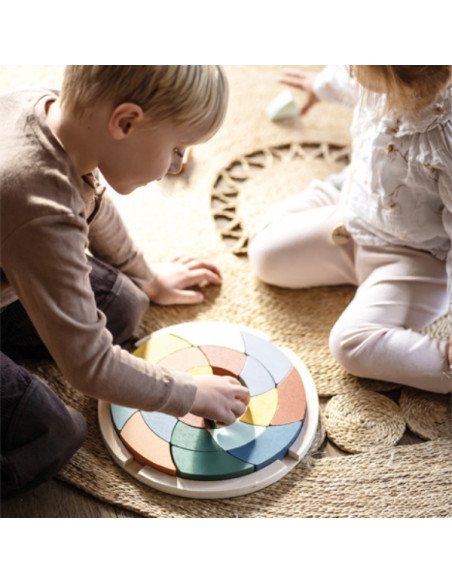 Puzzel wiel safari kleuren