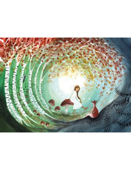 Ansichtkaart berkenmeisje Bijdehansje