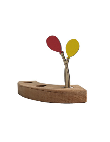 Ballon steker geel/rood