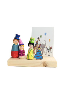 Bloempot hoed peg dolls 2