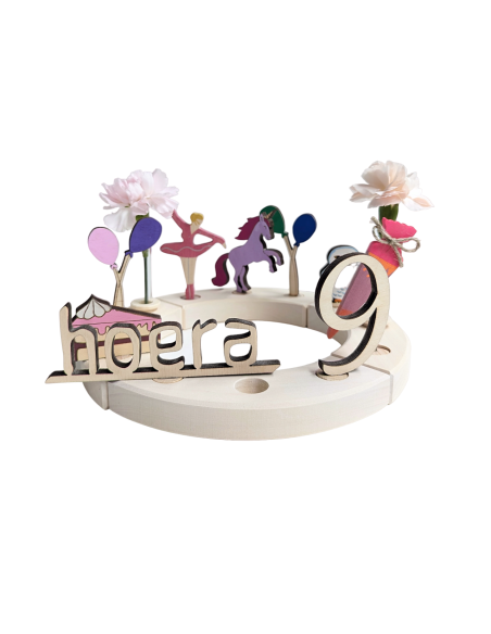 Cijfer 9 naturel steker