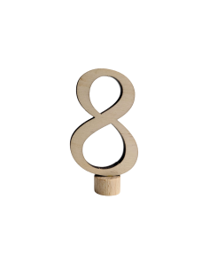 Cijfer 8 naturel steker