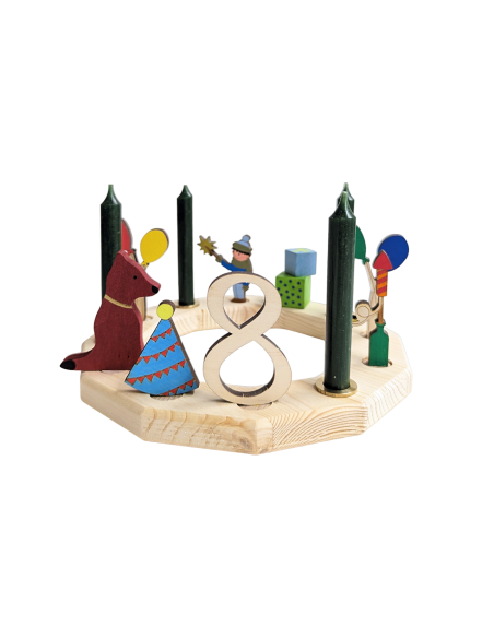 Cijfer 8 naturel steker