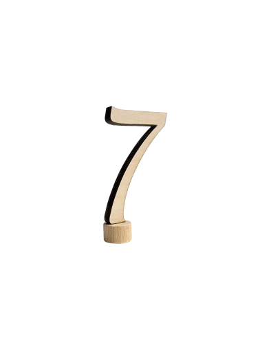 Cijfer 7 naturel steker