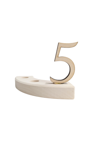 Cijfer 5 naturel steker