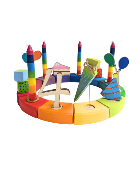 Cijfer 4 naturel steker