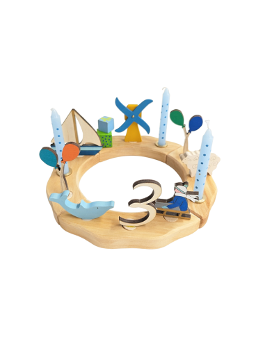 Cijfer 3 naturel steker