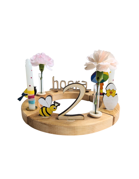 Cijfer 2 naturel steker