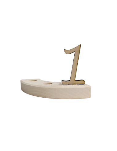Cijfer 1 naturel steker
