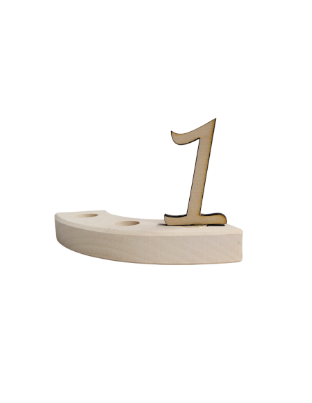 Cijfer 1 naturel steker