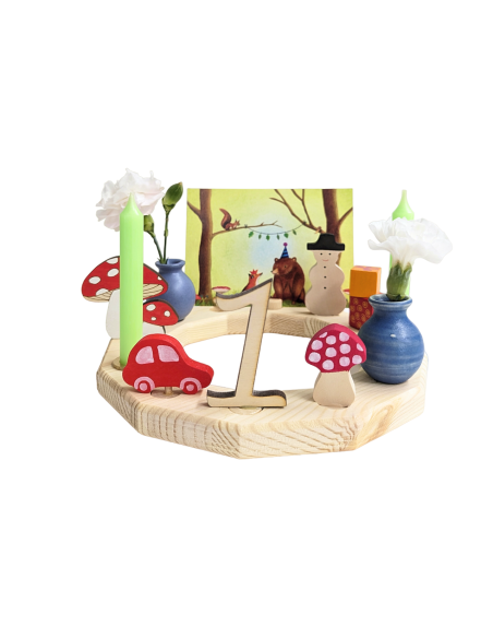 Cijfer 1 naturel steker