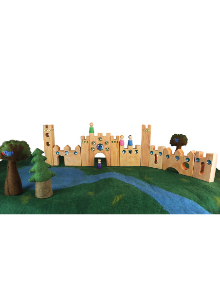 Glinsterende kasteelblokken