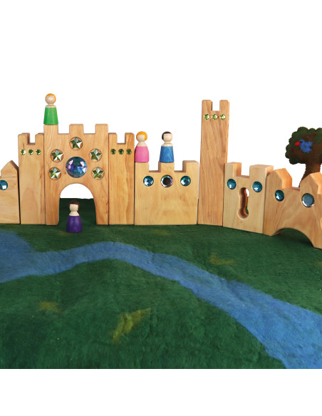 Glinsterende kasteelblokken