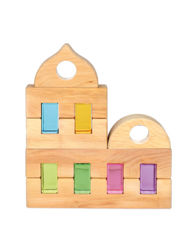 Lichtdoorlatende blokkenset pastel