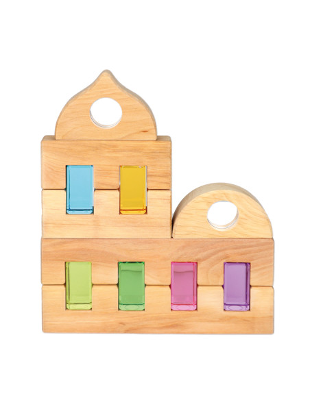 Lichtdoorlatende blokkenset pastel