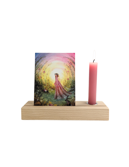 Kaartenhouder met kaars