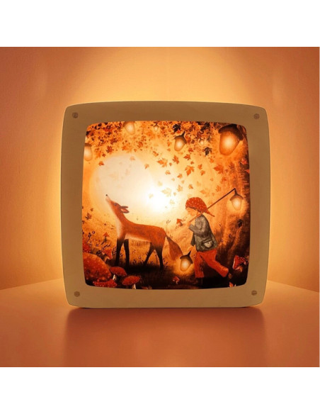 Wandeling in bos plaat voor seizoenslamp Bijdehansje