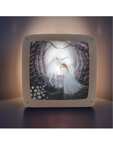 Eenhoorn plaat voor seizoenslamp Bijdehansje