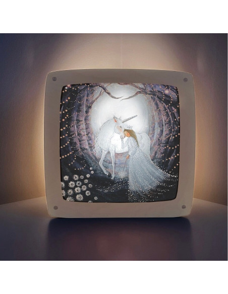 Eenhoorn plaat voor seizoenslamp Bijdehansje