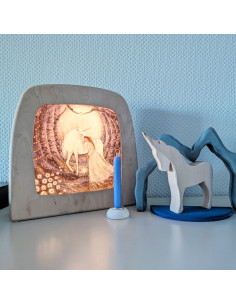 Eenhoorn plaat voor seizoenslamp Bijdehansje 2