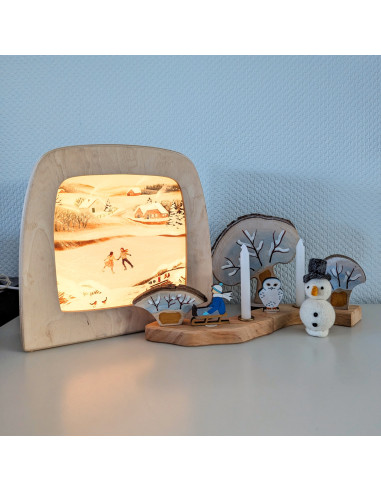 Schaatsen plaat voor seizoenslamp Robin Pieterse