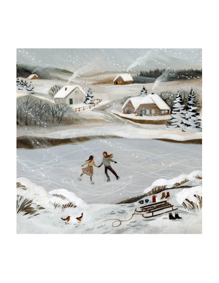 Schaatsen plaat voor seizoenslamp Robin Pieterse