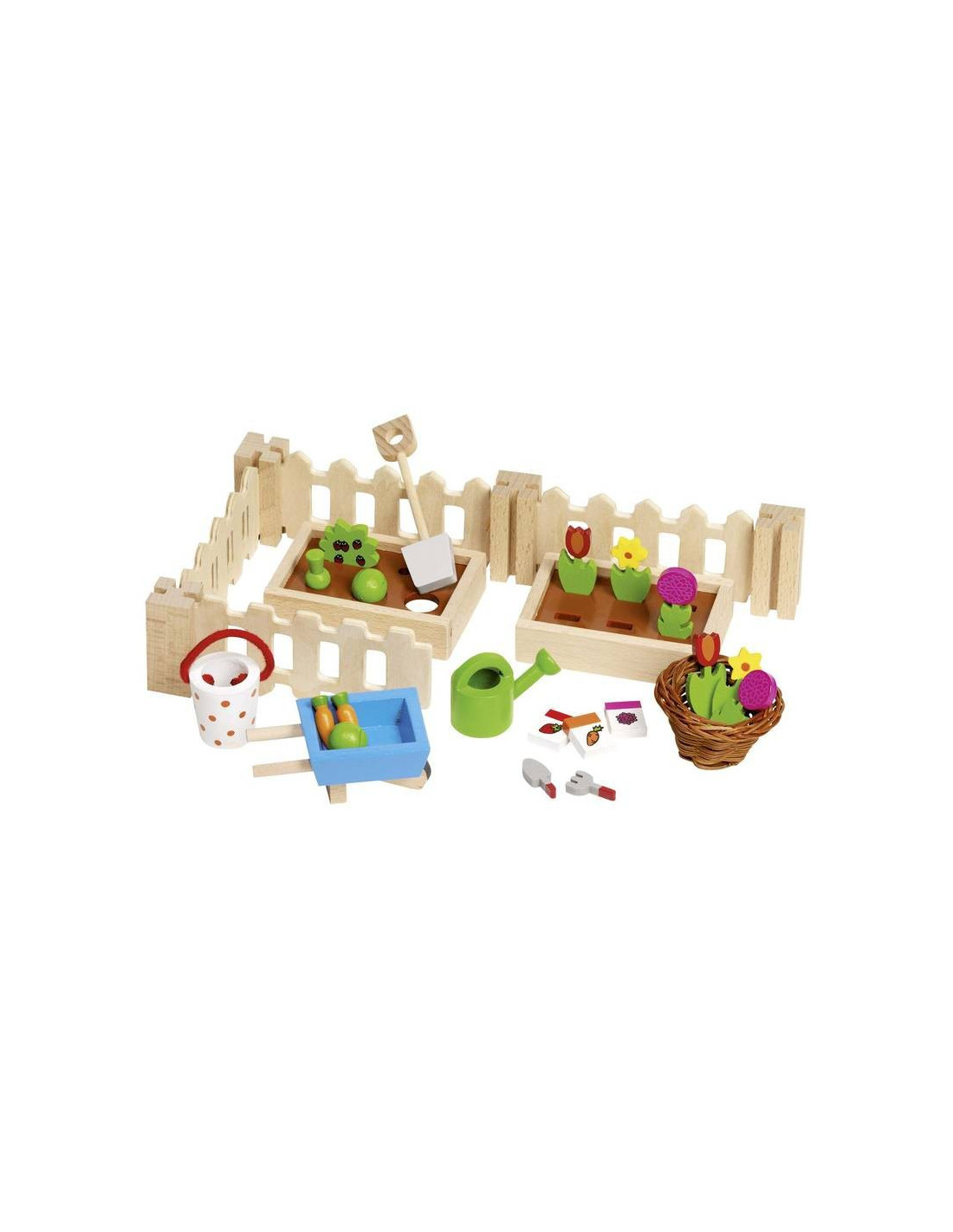 Bereid Herziening Allemaal houten poppenhuis tuintje - Duurzaam houten speelgoed