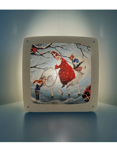 Pietenpret plaat voor seizoenslamp Bijdehansje