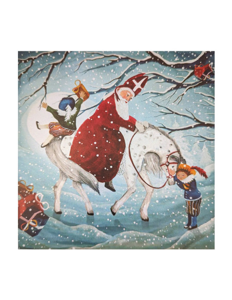 Pietenpret plaat voor seizoenslamp Bijdehansje