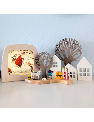 Pietenpret plaat voor seizoenslamp Bijdehansje