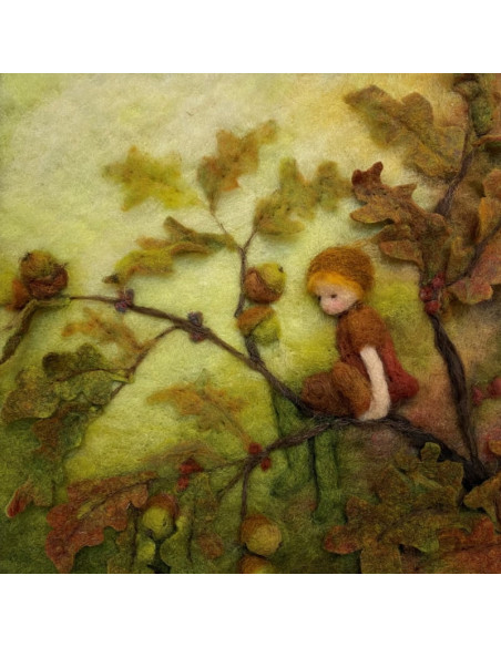 Eikenboom plaat voor seizoenslamp Ann Galland