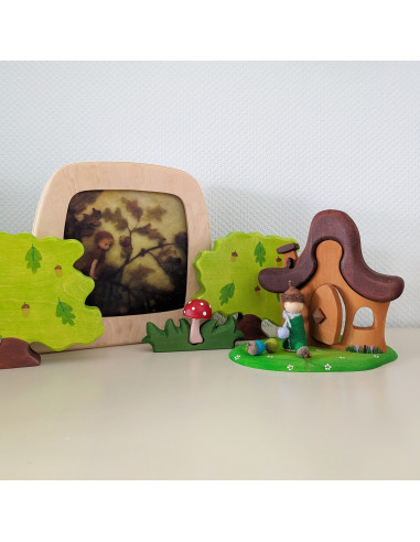 Eikenboom plaat voor seizoenslamp Ann Galland