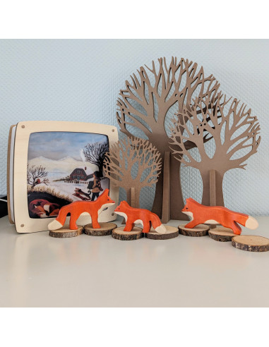 Winters huis plaat voor seizoenslamp Esther...