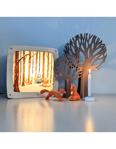 Winters bos plaat voor seizoenslamp Esther Bennink