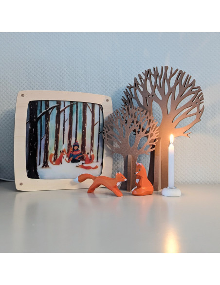 Winters bos plaat voor seizoenslamp Esther Bennink