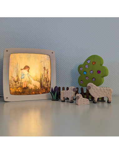 Lammetjes plaat voor seizoenslamp Ann Galland