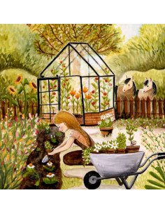 Moestuin plaat voor seizoenslamp Esther Bennink
