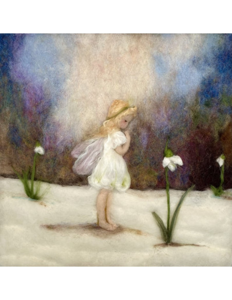 Sneeuwklok elfje plaat voor seizoenslamp Ann Galland