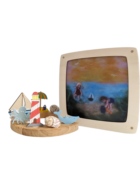 Strand plaat voor seizoenslamp Het Wol Feetje