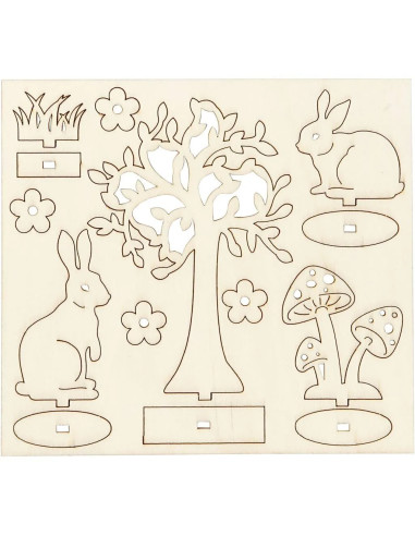 Knutsel paashazen tafereel