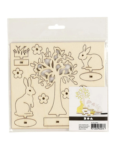 Knutsel paashazen tafereel