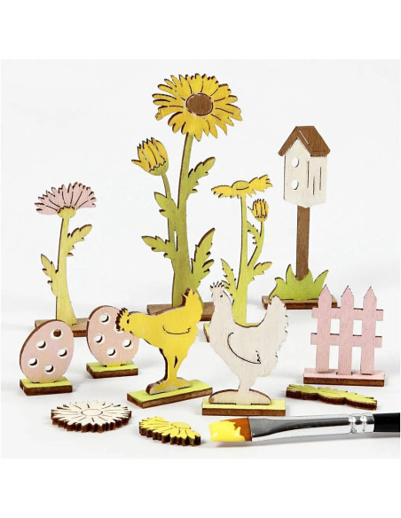 Knutsel kippen tafereel