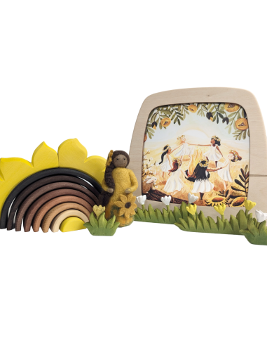 Vilten bloemenfee zonnebloem