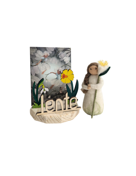 Vilten bloemenfee kerstroos