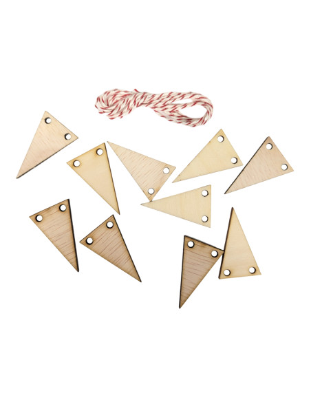 Miniatuur diy houten vlaggenlijn