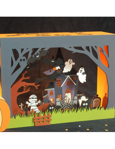 3D Halloween tafereel