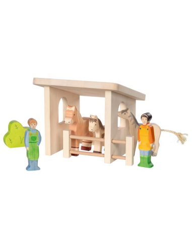 Houten paardenstal