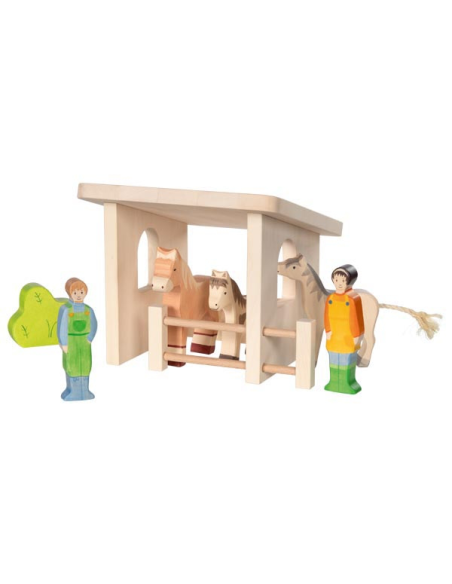 Houten paardenstal