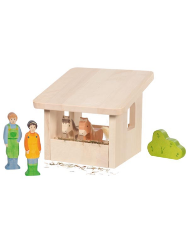 Houten paardenstal